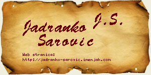 Jadranko Šarović vizit kartica